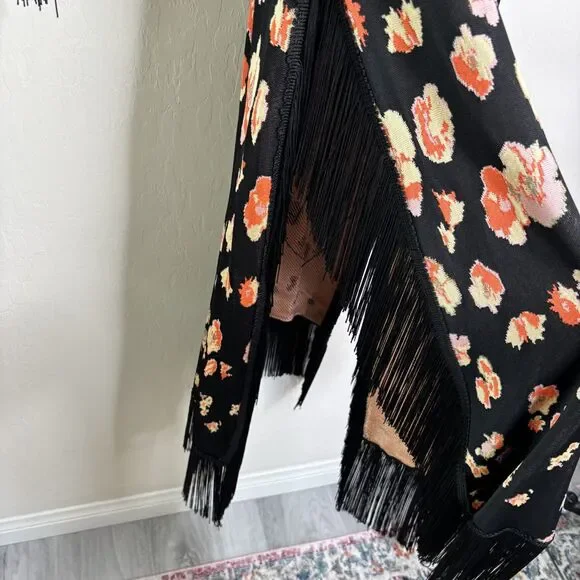 Paco Rabanne Floral Fringe Midi Dress